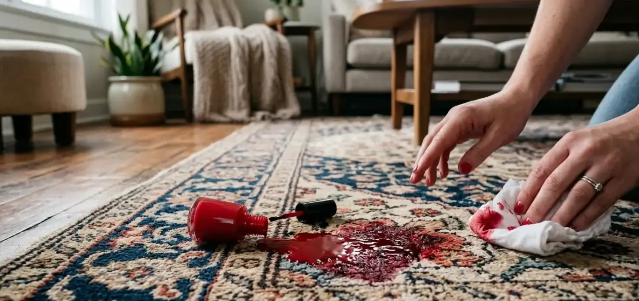 Halıdaki Oje Lekesini Çıkarmanın Etkili Yöntemleri