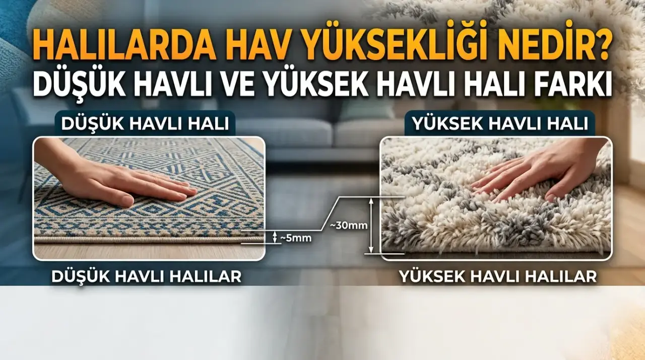 Halılarda Hav Yüksekliği Nedir? Düşük Havlı ve Yüksek Havlı Halı Farkı
