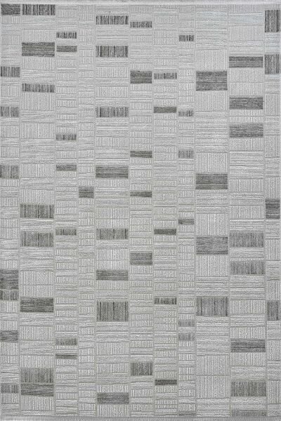 Ledax 17744 Dikdörtgen Polyester Makine Halısı Gri - 100x200