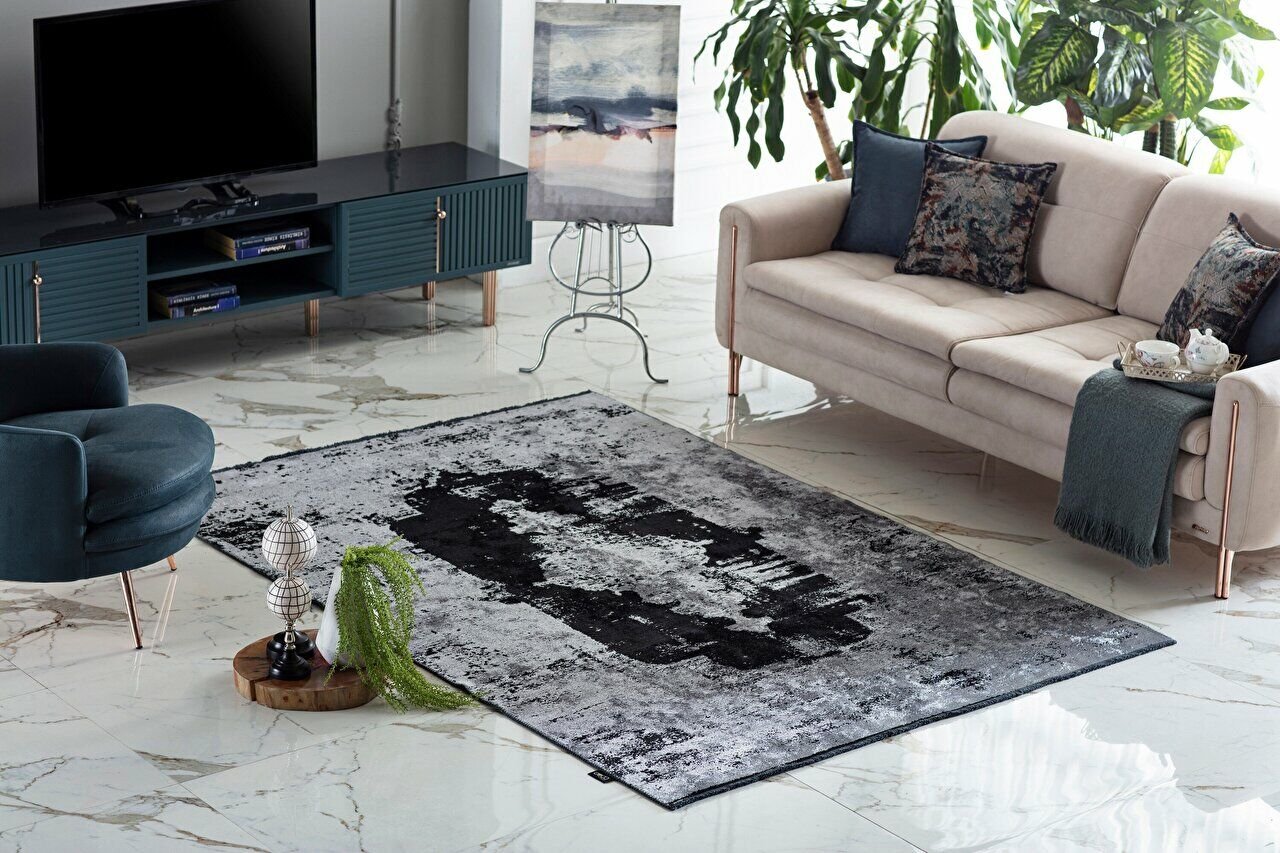 Deco Milano 12255 100X200 - Siyah | Gümüşsuyu
