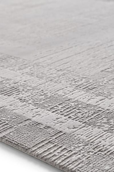 Galina 16650 Dikdörtgen Akrilik Makine Halısı 80X300 - Gri