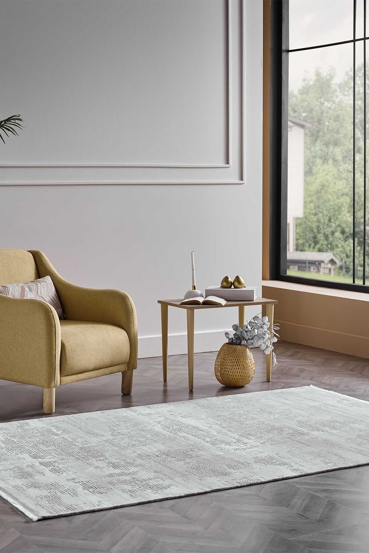 Lustiva 17920 Dikdörtgen Tozumaz Halı Gri - 120X180 | Gümüşsuyu