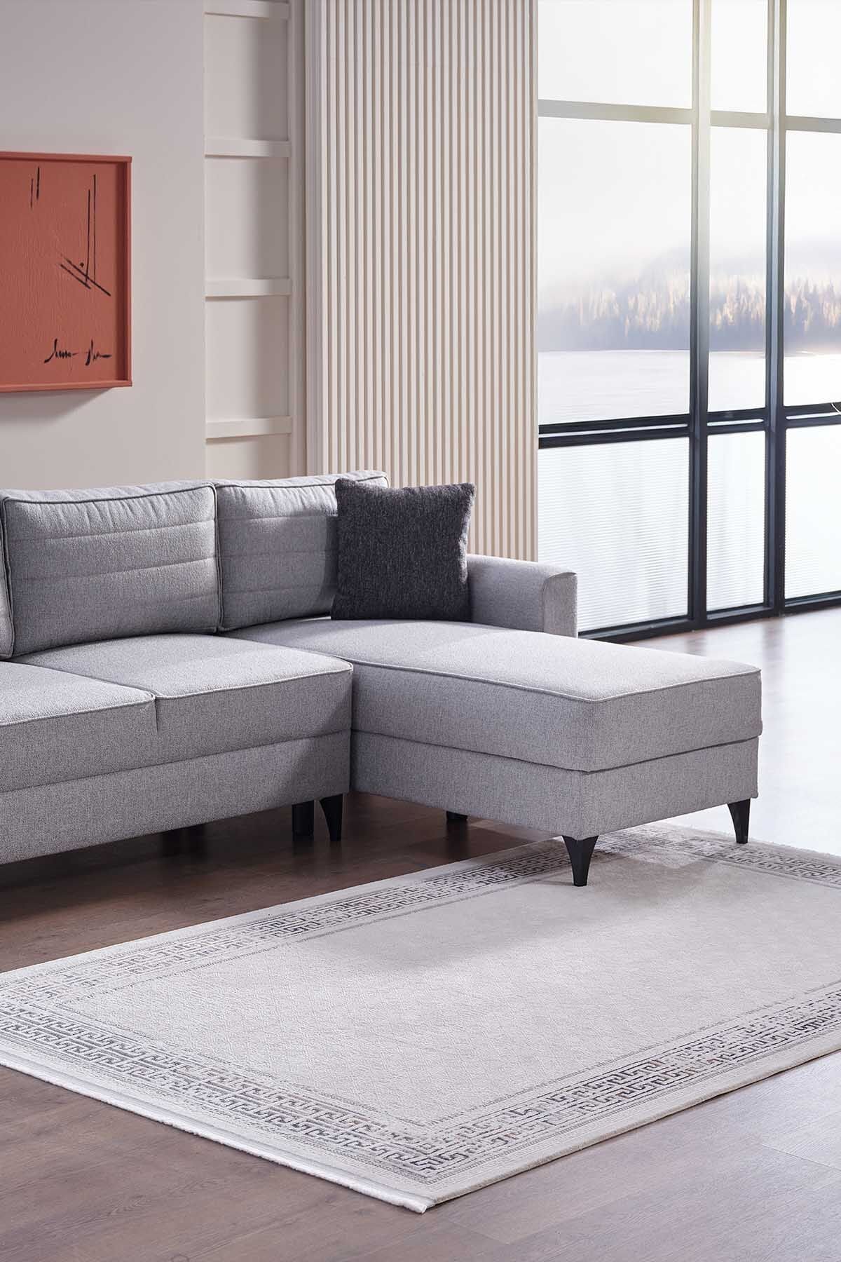 Lustiva 17807 Dikdörtgen Tozumaz Halı Mavi - 160x230 | Gümüşsuyu