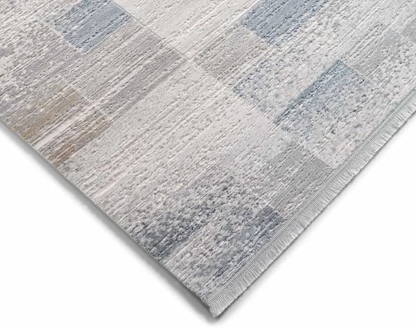 Galina 16624 Dikdörtgen Akrilik Makine Halısı 80X300 - Mavi