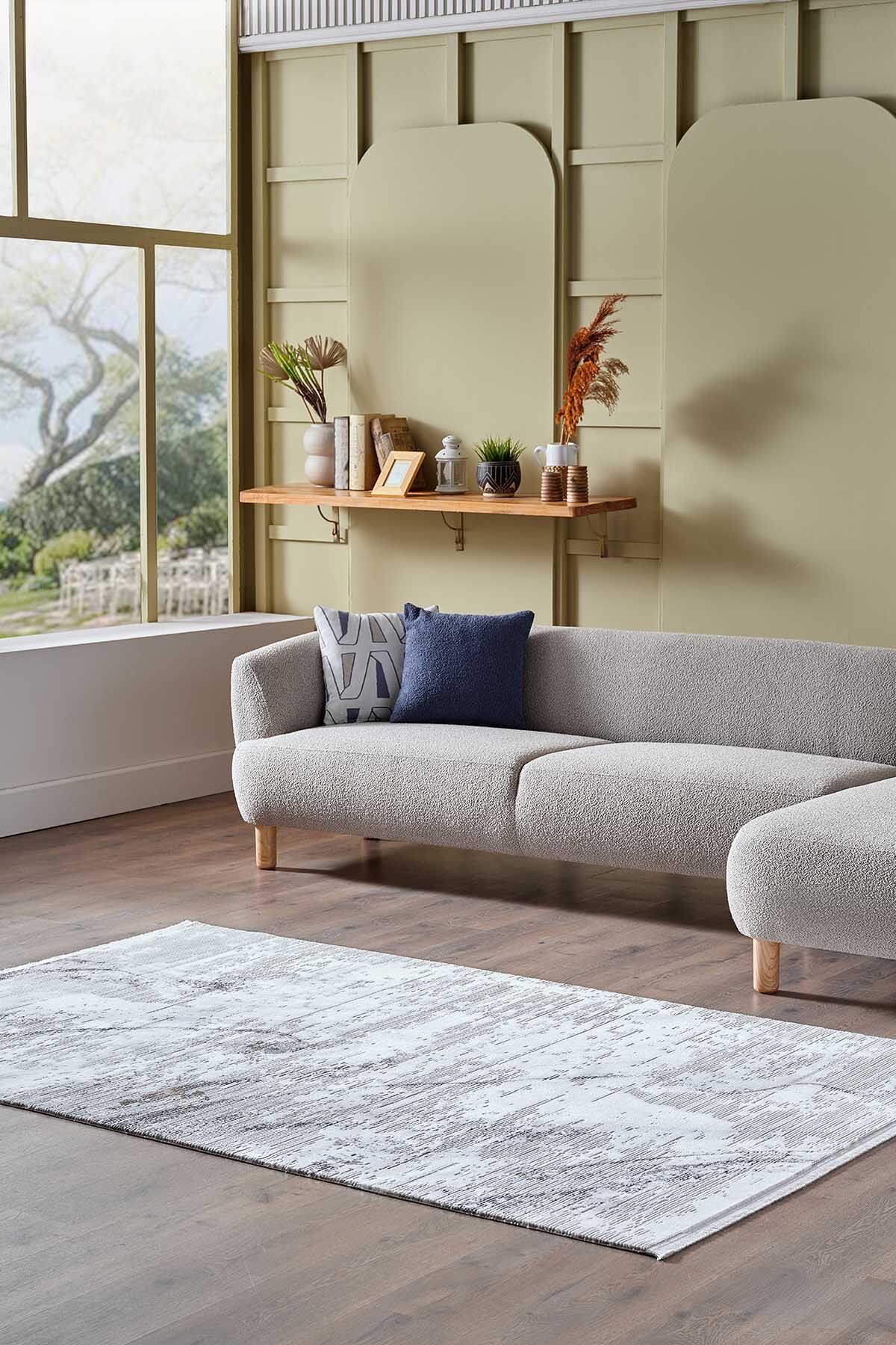 Lustiva 17813 Dikdörtgen Tozumaz Halı Gri - 160x230 | Gümüşsuyu