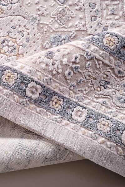 Galina 16636 Dikdörtgen Akrilik Makine Halısı 80X300 - Mavi