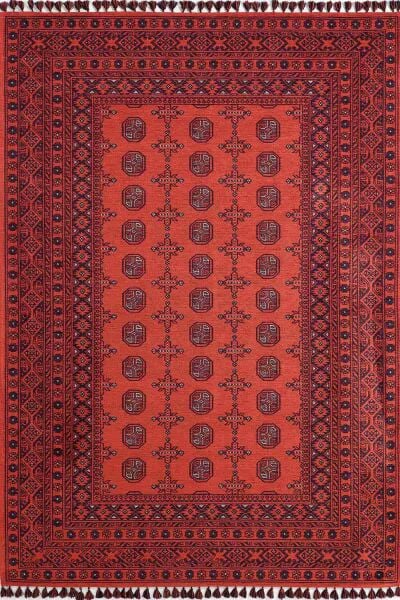 Deco Anatolia 15916 Otantik Anadolu Desenli Antitoz Yıkanabilir Makine Halısı Kırmızı - 200X300