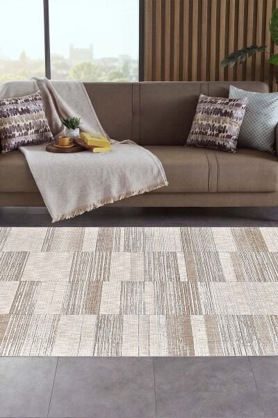 Adara 18347 Dikdörtgen Tozumaz Halı 160X230 - Bej