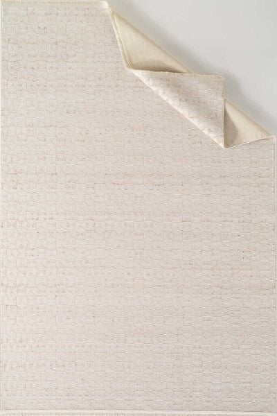 Lidya 16111 Dikdörtgen Tozumaz Makine Halısı 120X180 - Krem