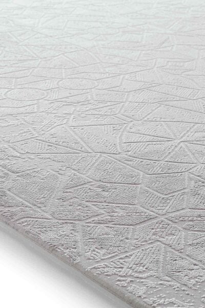 Esiliva 16716 Dikdörtgen Doğal İplik Makine Halısı Gri - 80X300