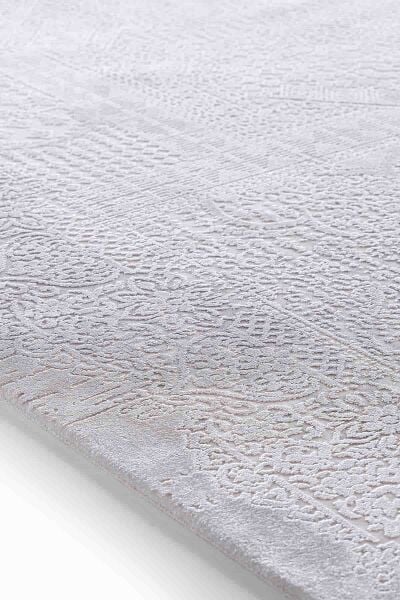 Esiliva 16717 Dikdörtgen Doğal İplik Makine Halısı Gri - 80X300