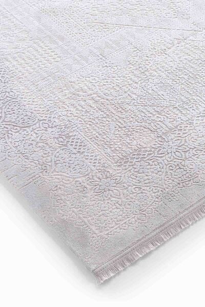 Esiliva 16717 Dikdörtgen Doğal İplik Makine Halısı Gri - 80X300