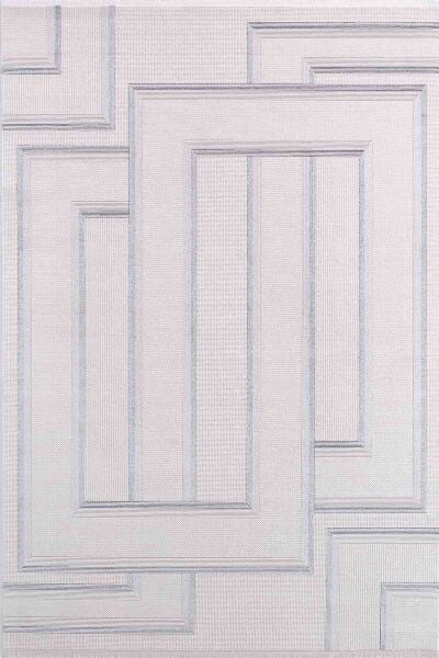 Esiliva 16719 Dikdörtgen Doğal İplik Makine Halısı Mavi - 80X300