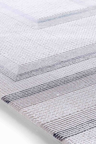 Esiliva 16719 Dikdörtgen Doğal İplik Makine Halısı Mavi - 80X300