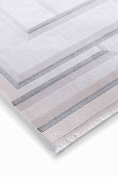 Esiliva 16719 Dikdörtgen Doğal İplik Makine Halısı Mavi - 80X300