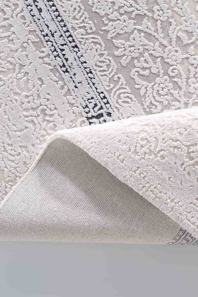 Esiliva 16713 Dikdörtgen Doğal İplik Makine Halısı Mavi - 80X300