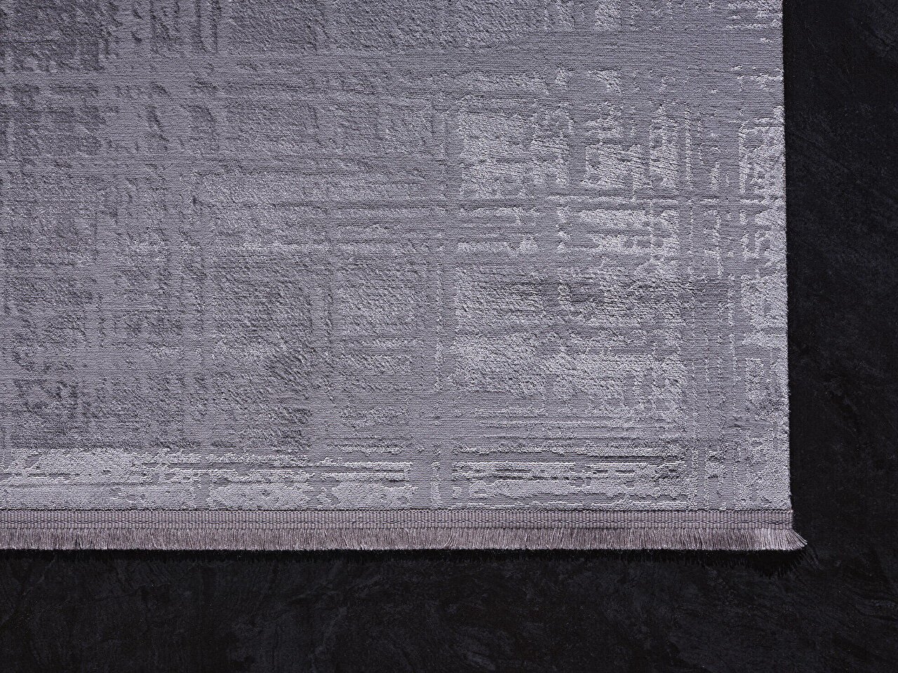 Venita 11961 Dikdörtgen Polyester Makine Halısı 200X290 - Gri