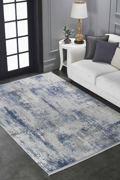 Viera 11600 Dikdörtgen Akrilik Makine Halısı Mavi - 80X300