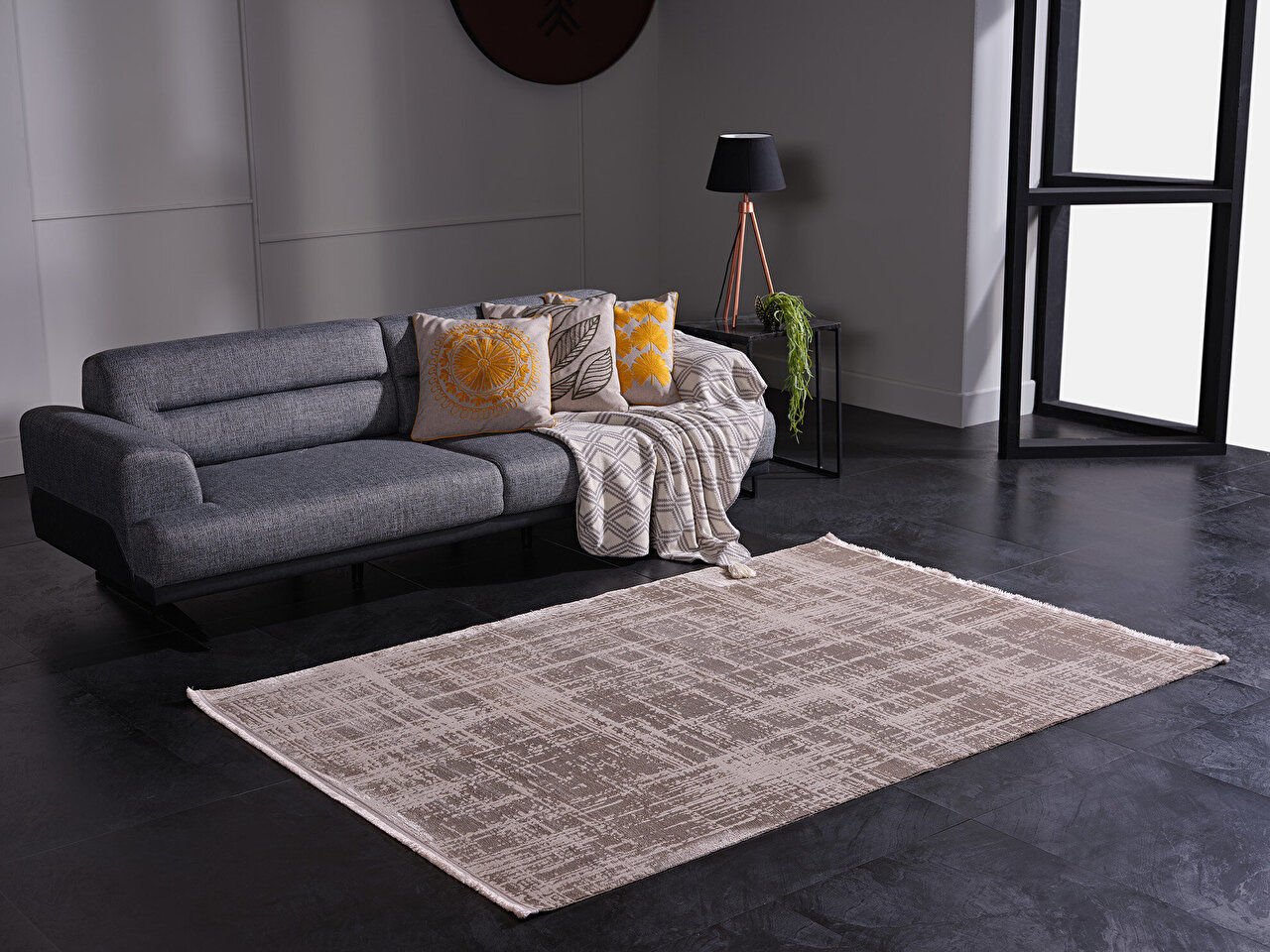 Venita 11961 Dikdörtgen Polyester Makine Halısı 120X0000 - Vizon