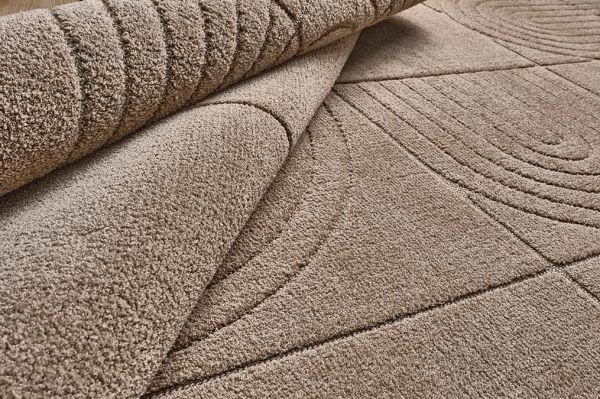 Deco Geo 80011 Dikdörtgen Polyester Pamuk Karışımlı Makine Halısı 120X180 - Kahverengi