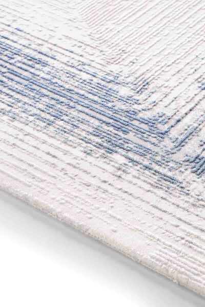 Carissa 16319 Dikdörtgen Akrilik Makine Halısı 120X180 - Mavi