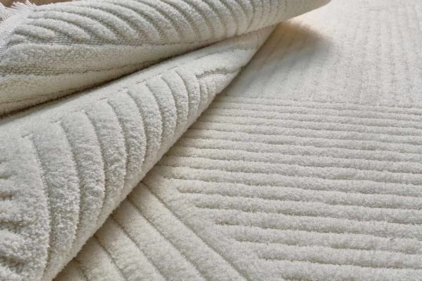 Deco Geo 80010 Dikdörtgen Polyester Pamuk Karışımlı Makine Halısı 120X180 - Krem