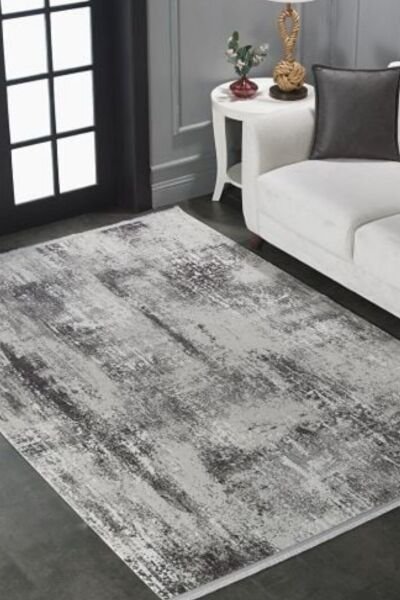 Viera 11600 Dikdörtgen Akrilik Makine Halısı Gri - 100X300