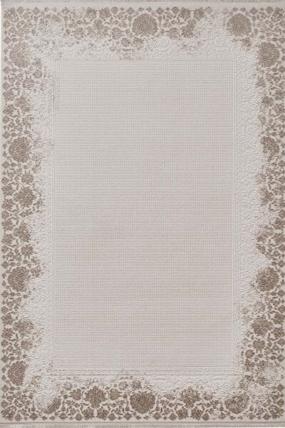 Elenza 18924 Akrilik Dikdörtgen Makine Halısı 160X230 - Bej