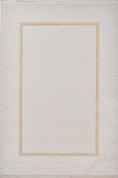 Elenza 18924 Akrilik Dikdörtgen Makine Halısı 160X230 - Sarı