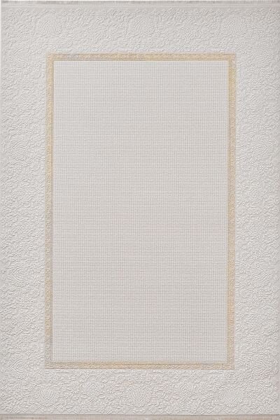 Elenza 18924 Akrilik Dikdörtgen Makine Halısı 200X290 - Sarı