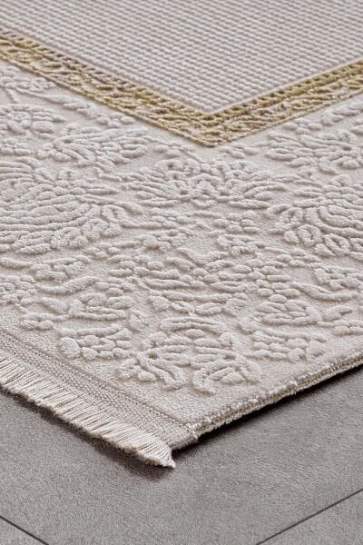Elenza 18924 Akrilik Dikdörtgen Makine Halısı 200X290 - Sarı