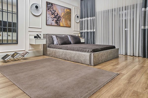 Deco Daisy 16667 Dikdörtgen Tozumaz Makine Halısı 120x000 - Bej