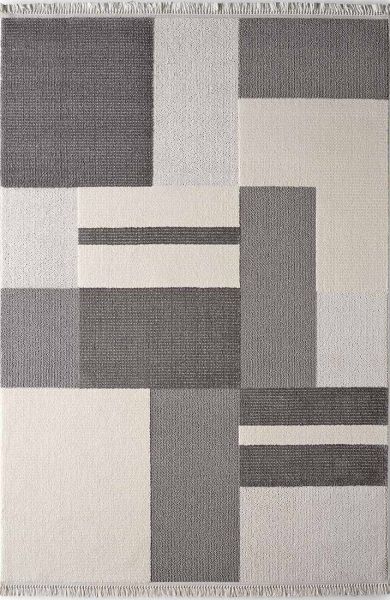 Deco Daisy 16827 Dikdörtgen Tozumaz Makine Halısı 100x300 - Gri