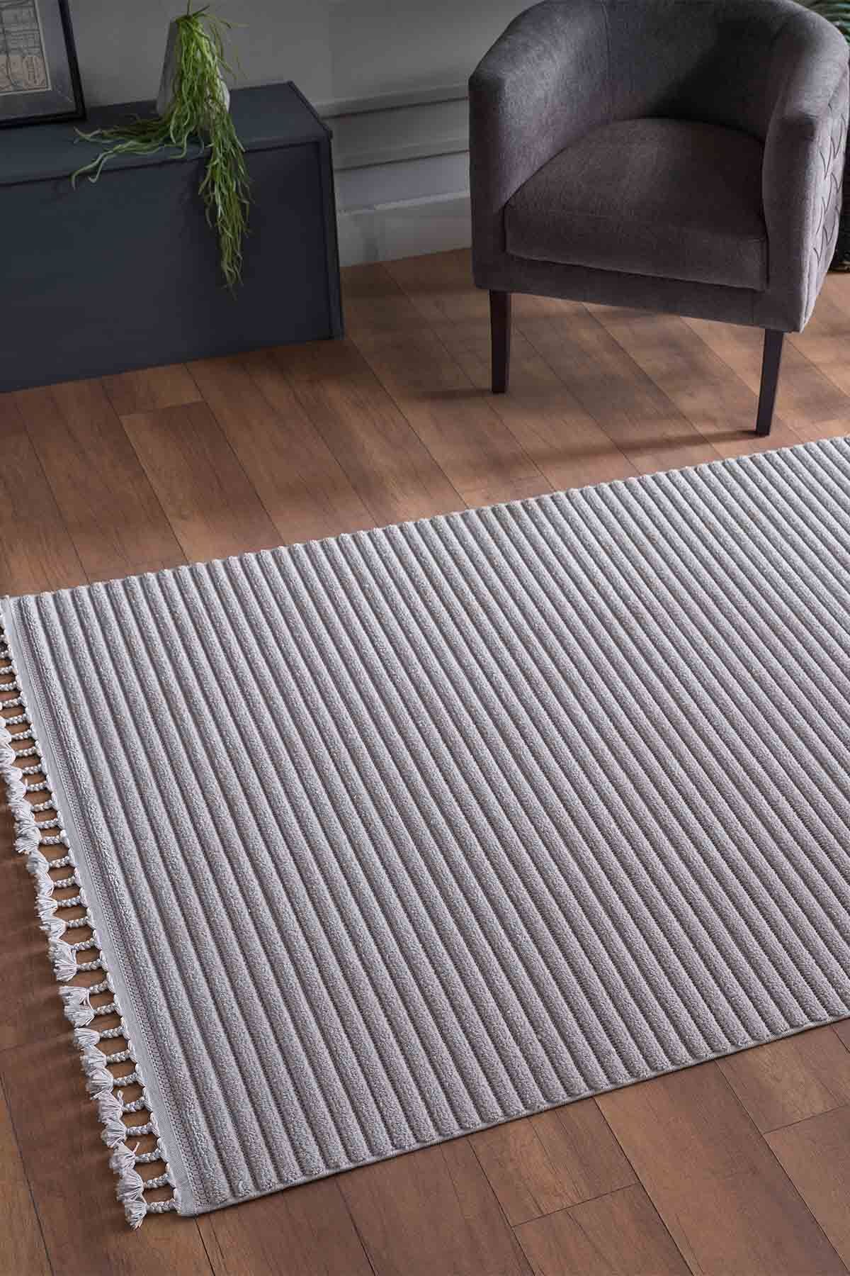 Deco Alvin 12612 100X200 - Gri | Gümüşsuyu