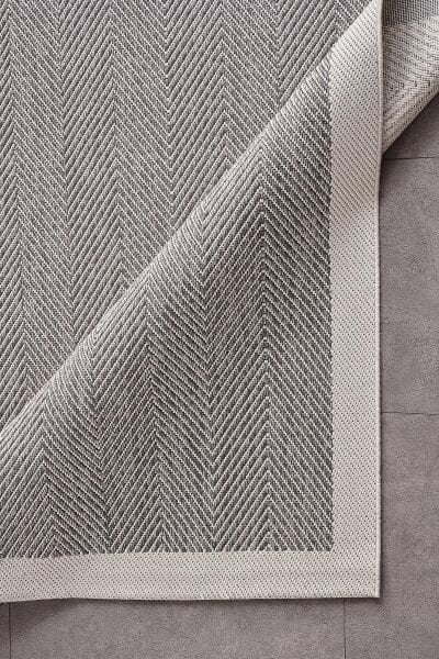 Deco Sisal 80140 Dikdörtgen Yıkanabilir Antitoz Halı 100x500 - Gri