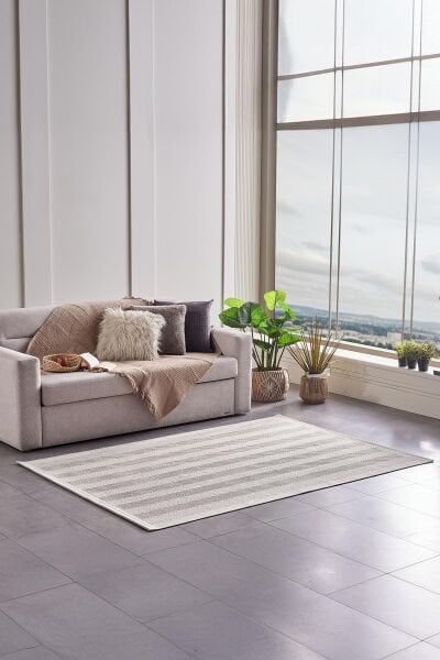 Deco Sisal 80140 Dikdörtgen Yıkanabilir Antitoz Halı 160X230 - Bej