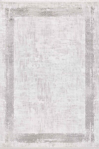 Black&Brown 11298 Doğal İplik Dikdörtgen Makine Halısı 120x180 - Gri