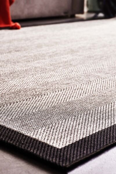 Deco Sisal 80142 Dikdörtgen Yıkanabilir Antitoz Halı 80X150 - Gri