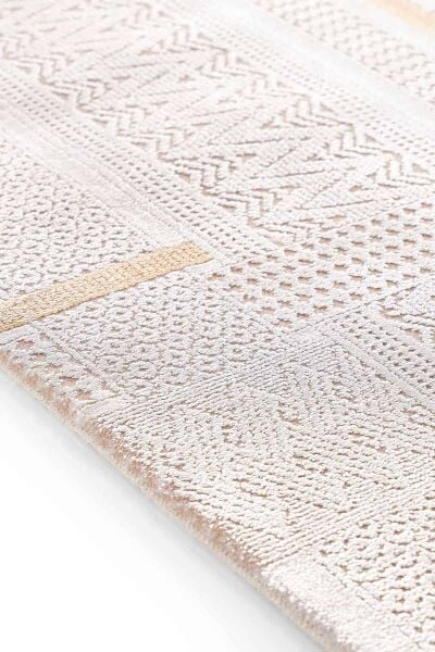 Black&Brown 15470 Dikdörtgen Doğal İplik Makine Halısı 100X300 - Sarı