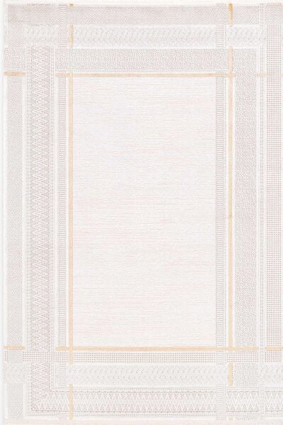 Black&Brown 15470 Dikdörtgen Doğal İplik Makine Halısı 100X300 - Sarı