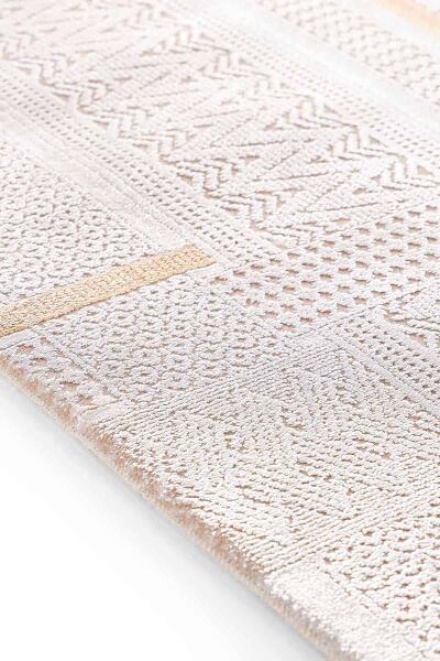 Black&Brown 15470 Dikdörtgen Doğal İplik Makine Halısı 100X200 - Sarı