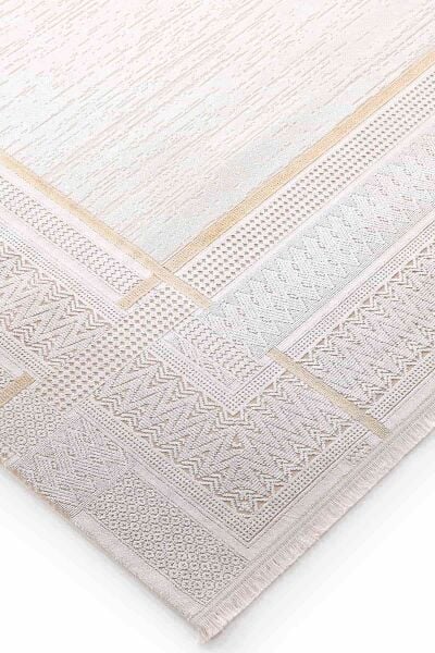 Black&Brown 15470 Dikdörtgen Doğal İplik Makine Halısı 80X150 - Sarı