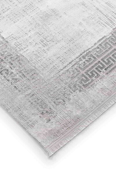 Black&Brown 11298 Doğal İplik Dikdörtgen Makine Halısı 100x300 - Gri