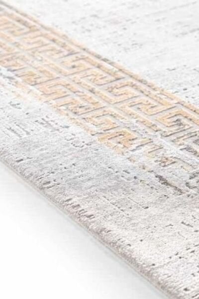 Black&Brown 11298 Doğal İplik Dikdörtgen Makine Halısı 100x300 - Sarı
