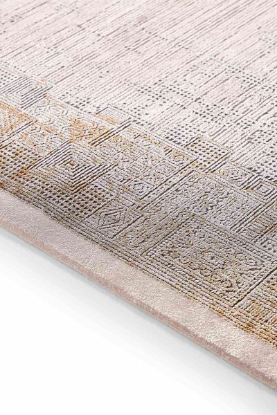 Black Brown 15468 Dikdörtgen Doğal İplik Makine Halısı 80X300 - Bakır
