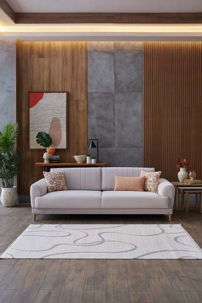 Novastyle 18862 Dikdörtgen Akrilik Makine Halısı 200X290 - Mavi