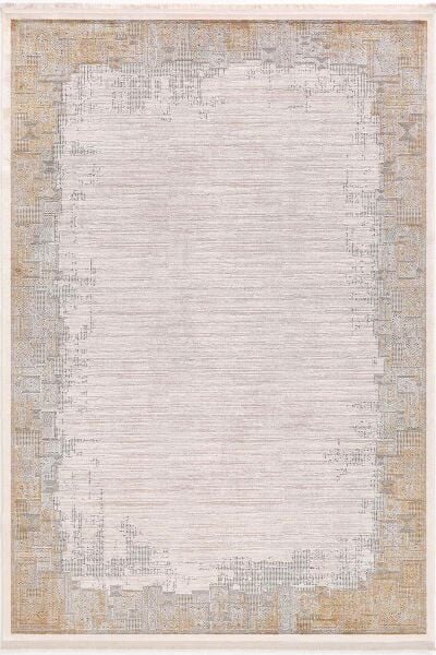 Black Brown 15468 Dikdörtgen Doğal İplik Makine Halısı 100X200 - Bakır
