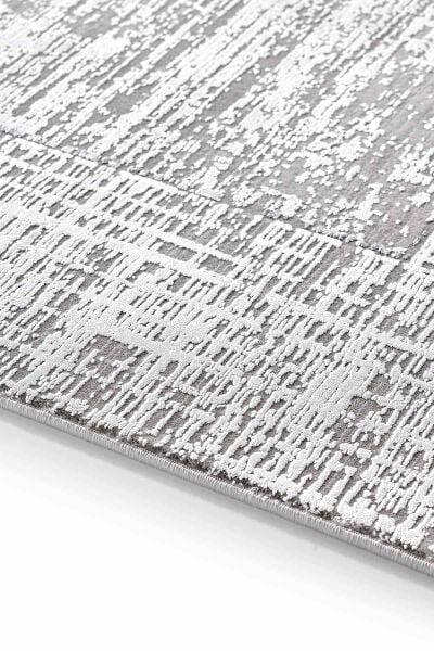 İpekzade100 11379 Dikdörtgen Akrilik Makine Halısı 200X290 - Gri