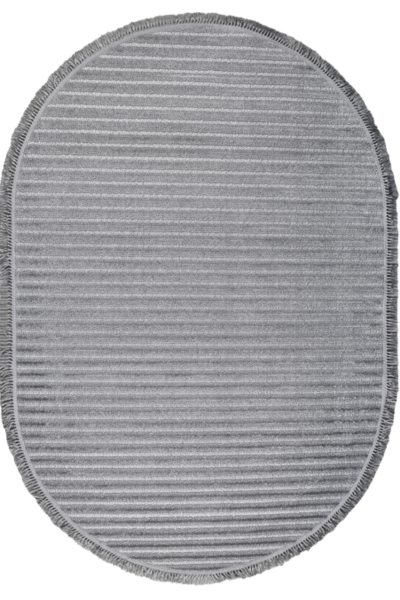Deco Daisy 16666 Oval Tozumaz Makine Halısı 120X180 - Gri