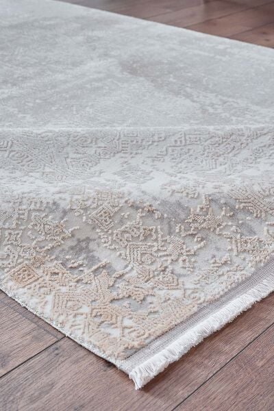 Esiliva 18289 Dikdörtgen Doğal İplik Makine Halısı 200X290 - Sarı
